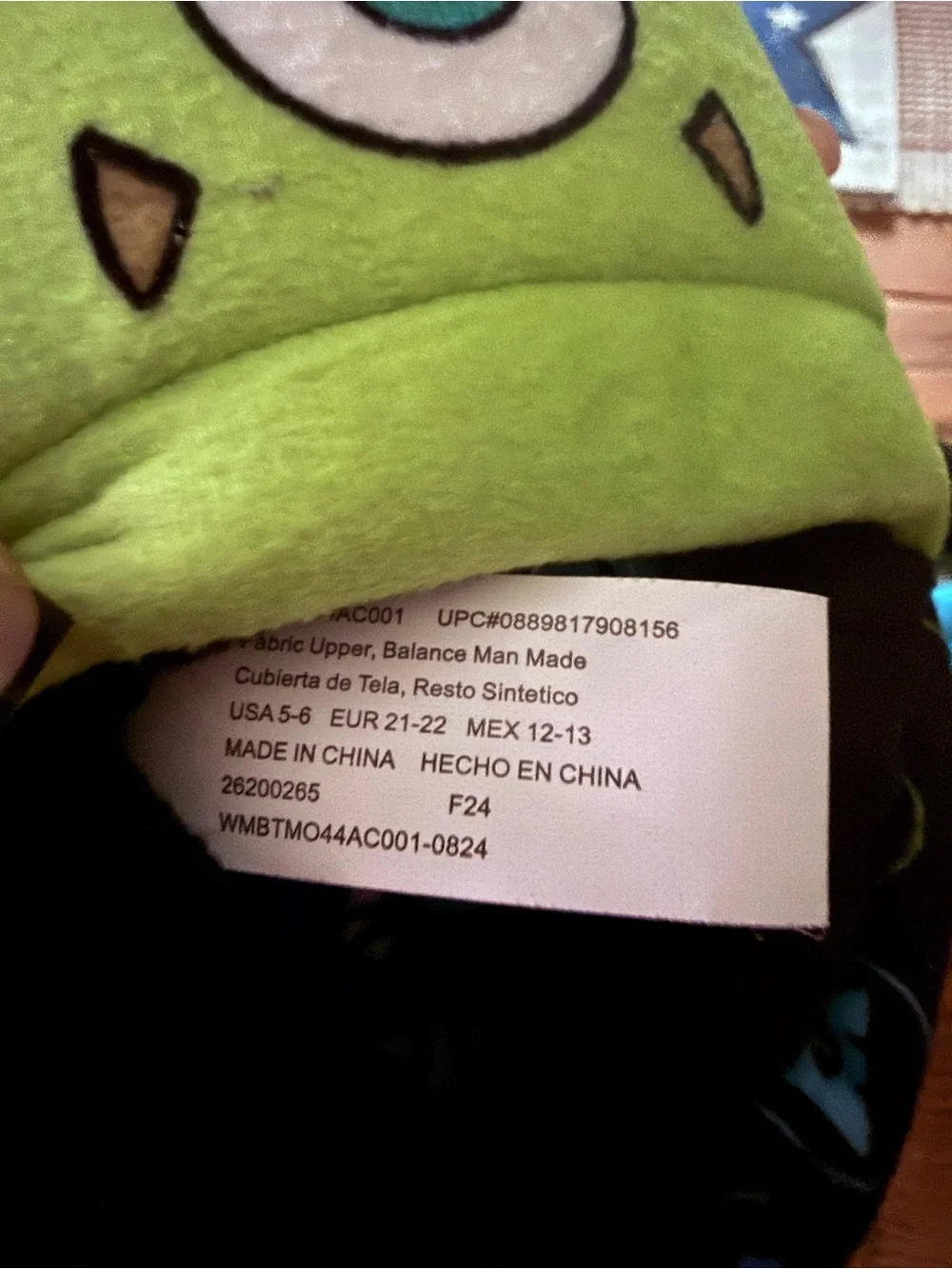 Monsters, Inc. Mike & Sulley Plush Slippers - Green & Blue